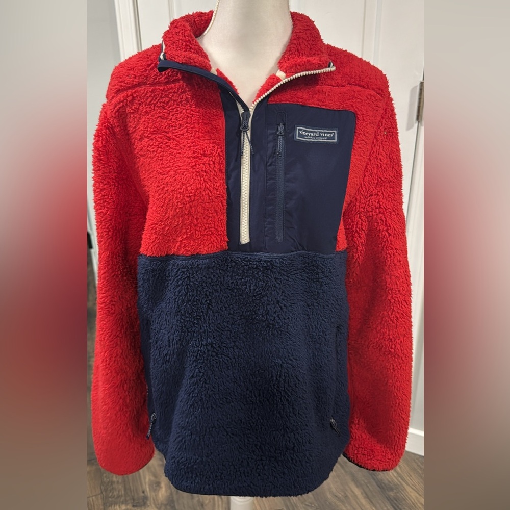 Vineyard Vines Supershep Sherpa Quarter Zip Pullover